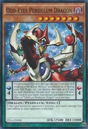 Image of Odd-Eyes Pendulum Dragon (YS16-EN008) - Starter Deck: Yuya 1st Edition