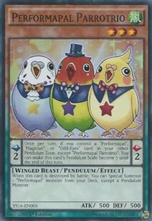 Image of Performapal Parrotrio (YS16-EN005) - Starter Deck: Yuya 1st Edition