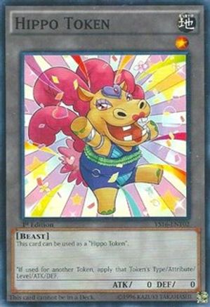 Image of Token: Hippo (Yellow) (YS16-ENT02) - Starter Deck: Yuya 1st Edition