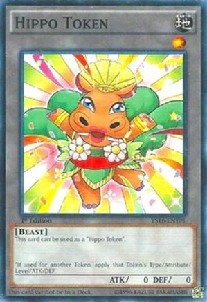 Image of Token: Hippo (Orange) (YS16-ENT01) - Starter Deck: Yuya 1st Edition
