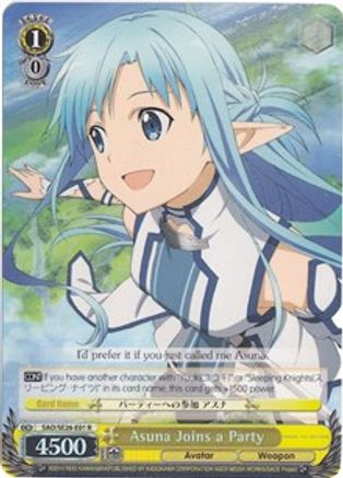 Image of Asuna Joins a Party (Parallel Foil) (SAO/SE26-E01 R) - Sword Art Online II Vol.2