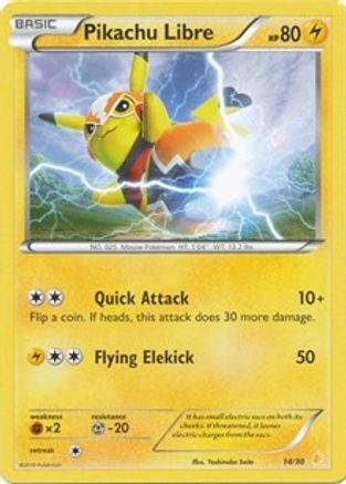 Image of Pikachu Libre (14 014  XY Trainer Kit Pikachu Libre & Suicune - Common