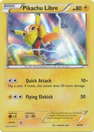 Image of Pikachu Libre (30 030/30  - Holofoil XY Trainer Kit Pikachu Libre & Suicune - Common