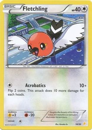 Image of Fletchling 016  XY Trainer Kit Pikachu Libre & Suicune - Common
