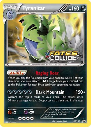 Image of Tyranitar (Prerelease) XY130  - Holofoil XY Promos - Promo