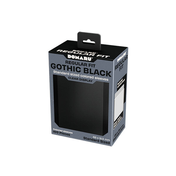 Image of Card Sleeves: Standard DOMARU Regular Fit- Gothic Black (100 ct.)