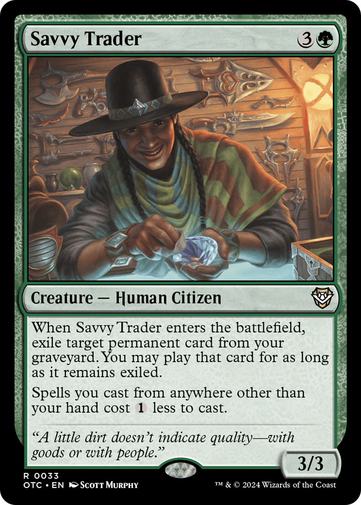Image of Savvy Trader (OTC-033) - Outlaws of Thunder Junction Commander