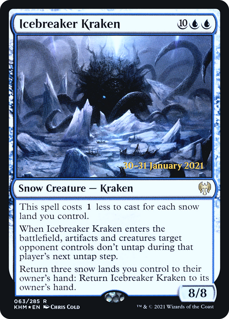 Image of Icebreaker Kraken (PRE-063) - Kaldheim Promos: (snow) Foil