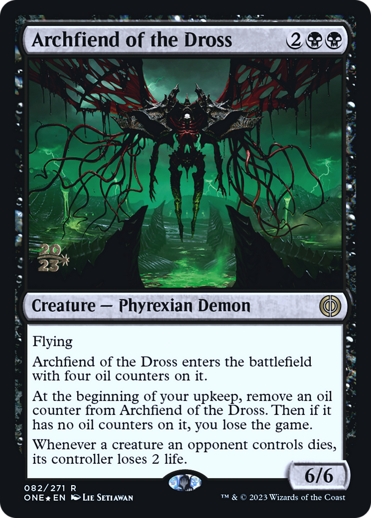 Image of Archfiend of the Dross (PRE-082) - Phyrexia: All Will Be One Promos Foil