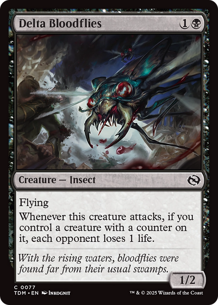 Image of Delta Bloodflies (TDM-077) - Tarkir: Dragonstorm Foil