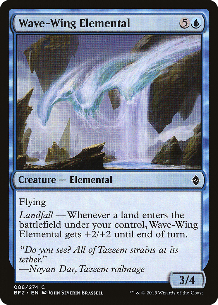 Image of Wave-Wing Elemental (BFZ-088) - Battle for Zendikar Foil