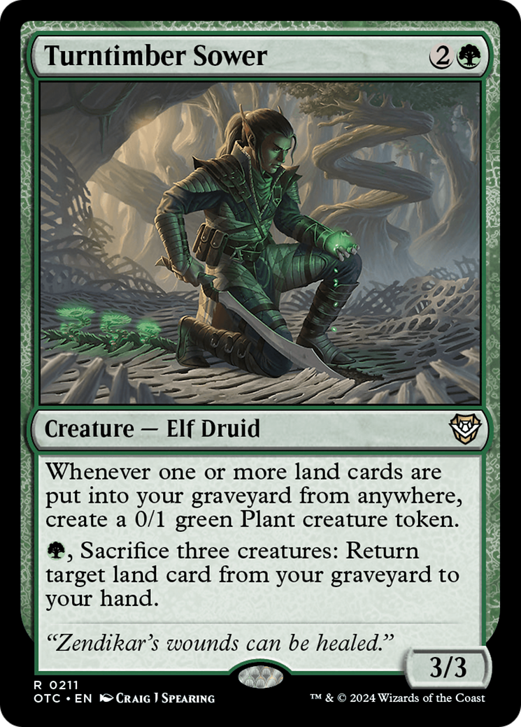 Image of Turntimber Sower (OTC-211) - Outlaws of Thunder Junction Commander