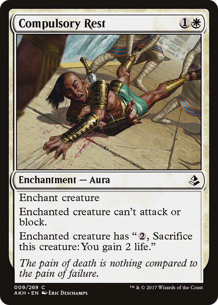 Image of Compulsory Rest (AKH-009) - Amonkhet Foil