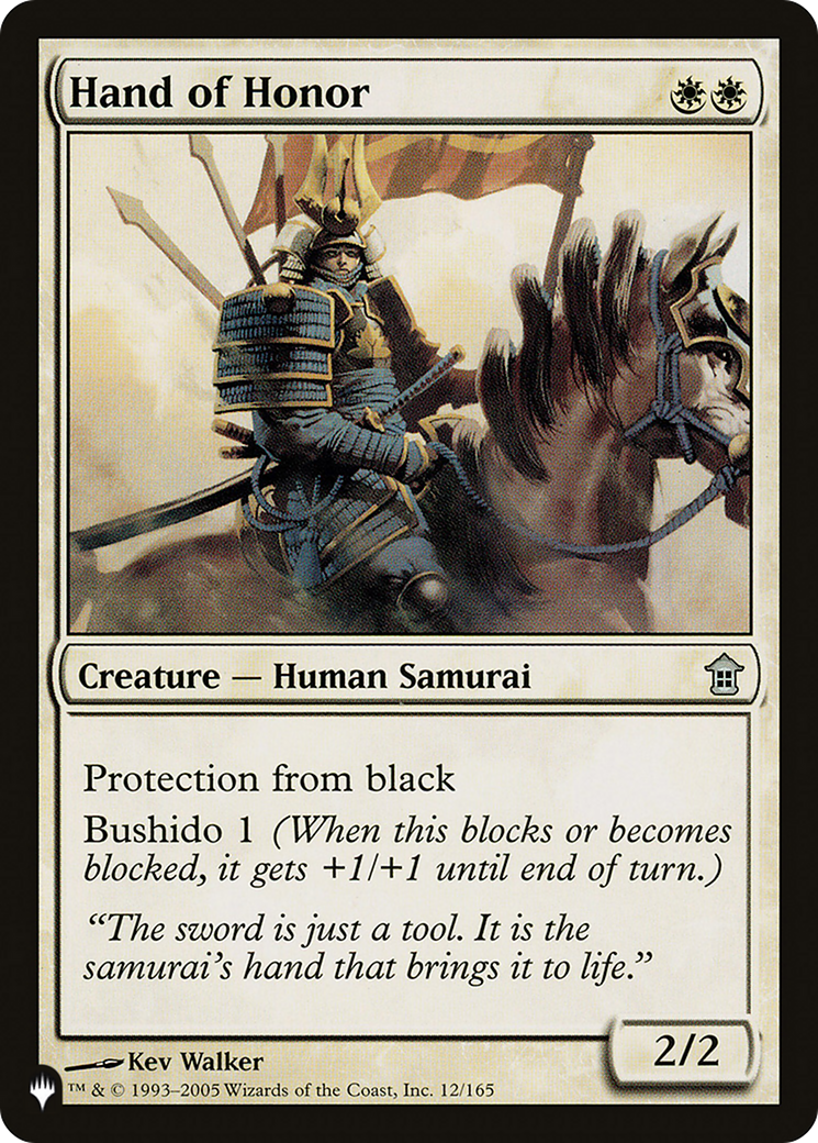 Image of Hand of Honor (LIST-SOK-12) - The List