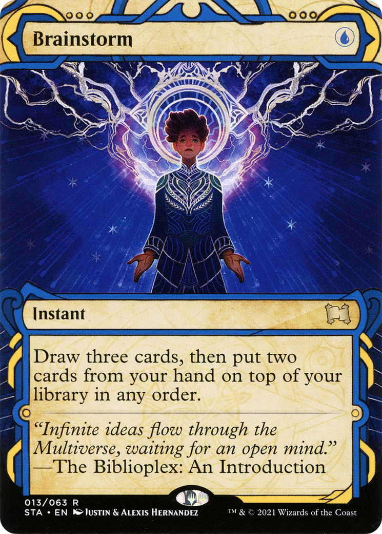 Image of Brainstorm (STA-013) - Strixhaven Mystical Archive: (Showcase) (Borderless)
