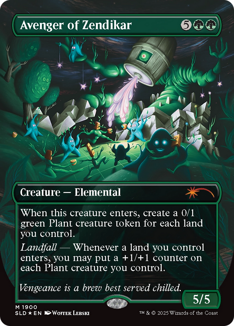 Image of Avenger of Zendikar (Double Rainbow Foil) (SLD-1900) - Secret Lair Drop (Borderless) Foil