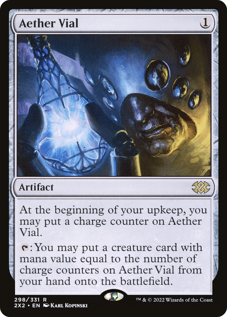 Image of Aether Vial (2X2-298) - Double Masters 2022 Foil