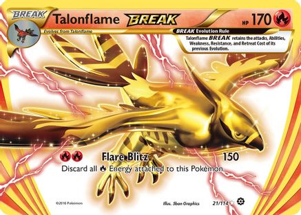 Image of Talonflame BREAK 021/114  - Holofoil XY  Steam Siege - Rare BREAK