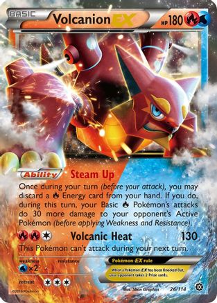 Image of Volcanion EX 026/114  - Holofoil XY  Steam Siege - Ultra Rare
