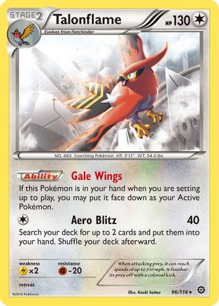 Image of Talonflame 096/114  XY  Steam Siege - Rare