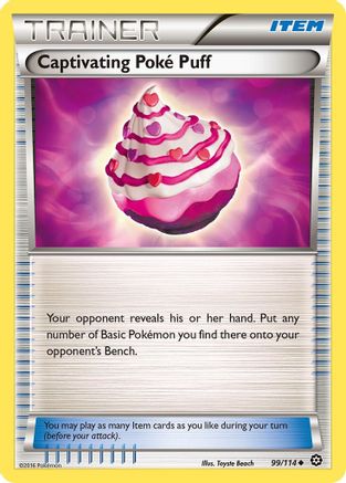Image of Captivating Poke Puff 099/114  - Reverse Holofoil XY  Steam Siege - Uncommon