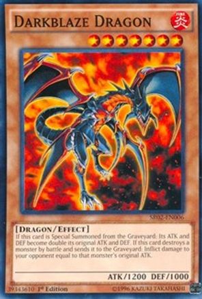 Image of Darkblaze Dragon (SR02-EN006) - Structure Deck: Rise of the True Dragons 1st Edition