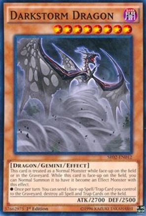 Image of Darkstorm Dragon (SR02-EN012) - Structure Deck: Rise of the True Dragons 1st Edition