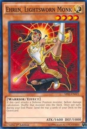 Image of Ehren, Lightsworn Monk (SR02-EN021) - Structure Deck: Rise of the True Dragons 1st Edition