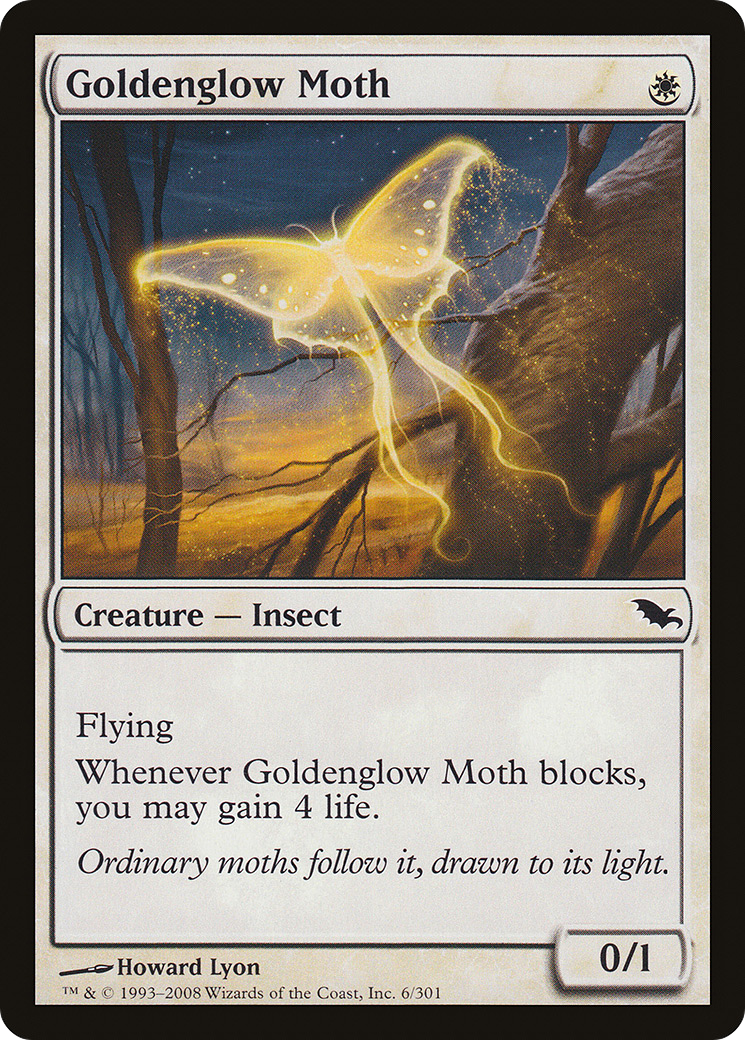Image of Goldenglow Moth (SHM-006) - Shadowmoor Foil