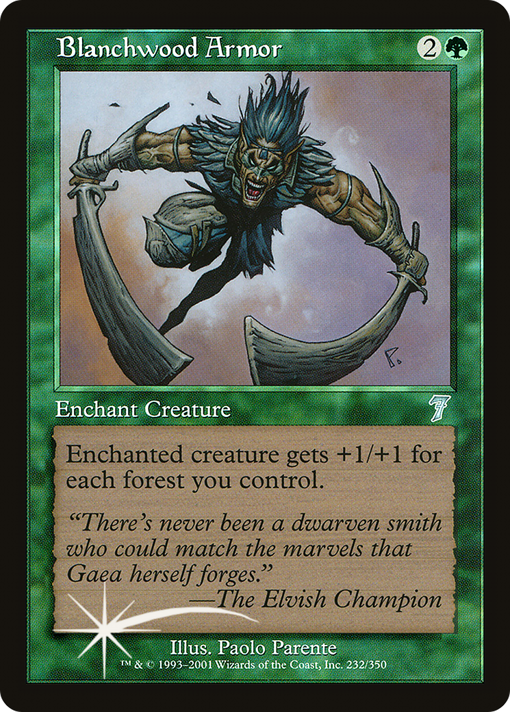 Image of Blanchwood Armor (7ED-232) - 7th Edition Foil