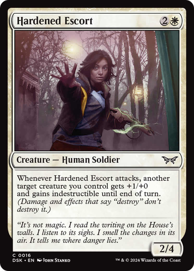 Image of Hardened Escort (DSK-016) - Duskmourn: House of Horror Foil