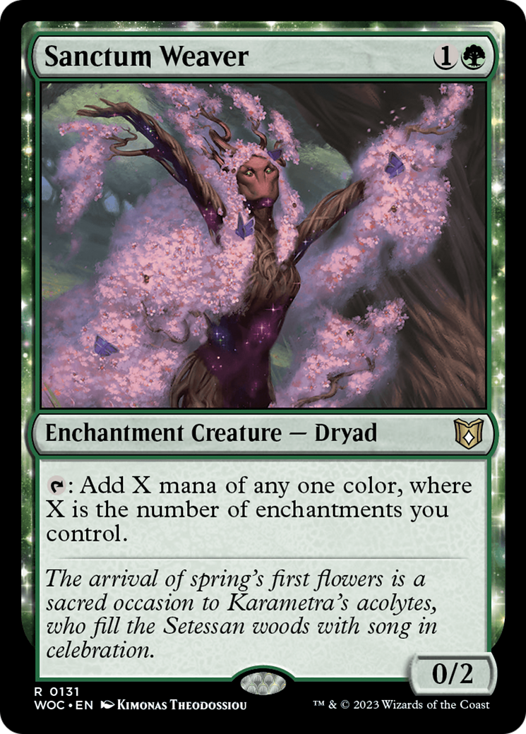 Image of Sanctum Weaver (WOC-131) - Wilds of Eldraine Commander: (enchantment)