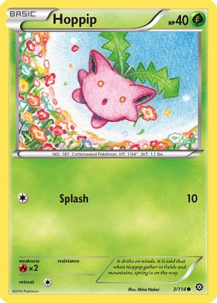Image of Hoppip 003/114  - Reverse Holofoil XY  Steam Siege - Common