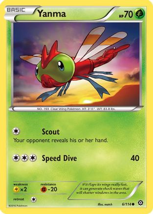 Image of Yanma 006/114  XY  Steam Siege - Common