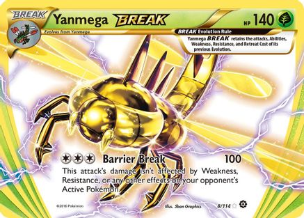 Image of Yanmega BREAK 008/114  - Holofoil XY  Steam Siege - Rare BREAK