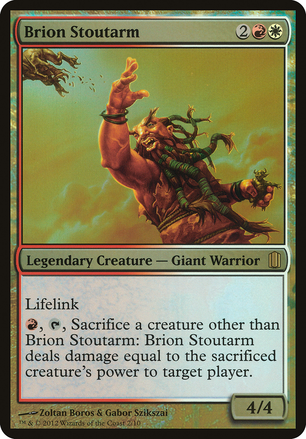 Image of Brion Stoutarm (Commander's Arsenal) (OVER-) - Commander's Arsenal Oversized Foil