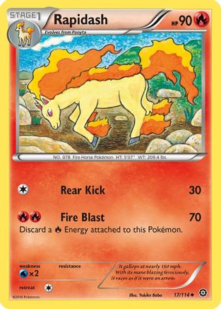 Image of Rapidash 017/114  XY  Steam Siege - Uncommon
