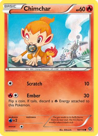 Image of Chimchar 018/114  XY  Steam Siege - Common