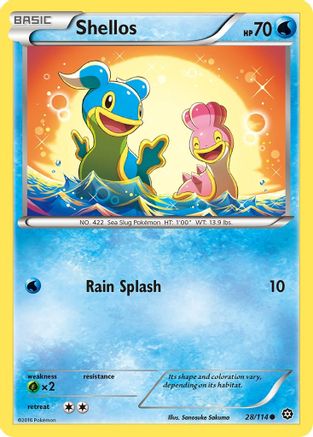 Image of Shellos 028/114  - Reverse Holofoil XY  Steam Siege - Common