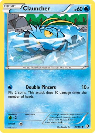 Image of Clauncher 033/114  XY  Steam Siege - Common