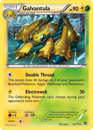 Image of Galvantula 042/114  - Reverse Holofoil XY  Steam Siege - Rare