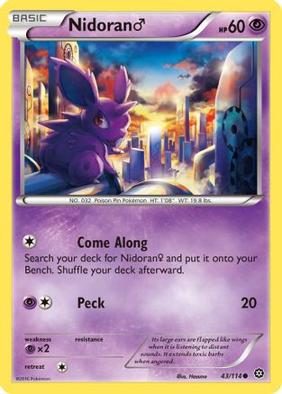 Image of Nidoran M 043/114  XY  Steam Siege - Common