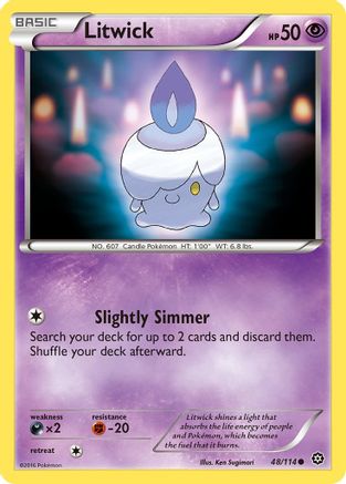 Image of Litwick 048/114  - Reverse Holofoil XY  Steam Siege - Common