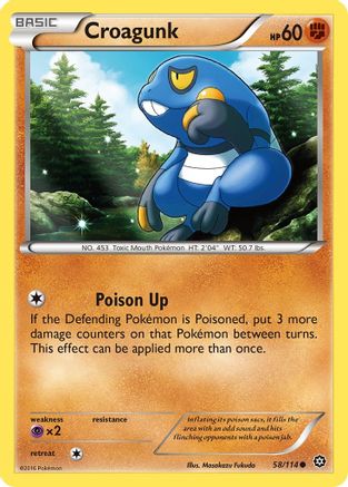 Image of Croagunk 058/114  XY  Steam Siege - Common
