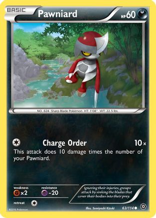Image of Pawniard 063/114  - Reverse Holofoil XY  Steam Siege - Common