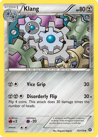 Image of Klang 072/114  - Reverse Holofoil XY  Steam Siege - Uncommon