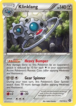 Image of Klinklang 073/114  - Holofoil XY  Steam Siege - Holo Rare