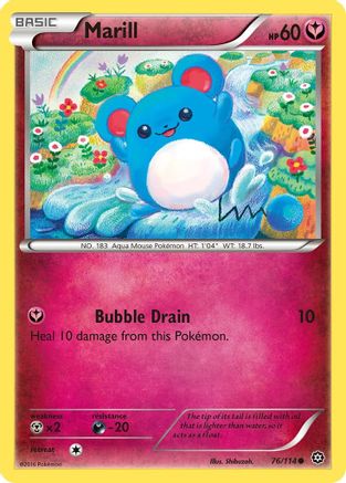 Image of Marill 076/114  - Reverse Holofoil XY  Steam Siege - Common