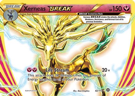 Image of Xerneas BREAK 082/114  - Holofoil XY  Steam Siege - Rare BREAK