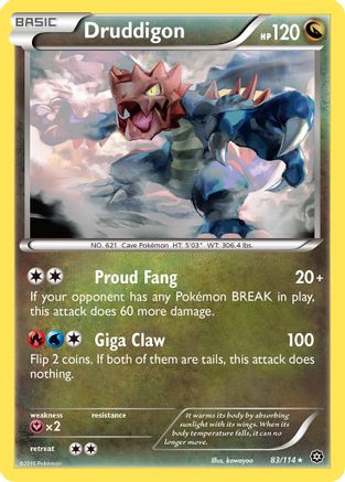 Image of Druddigon 083/114  - Reverse Holofoil XY  Steam Siege - Rare